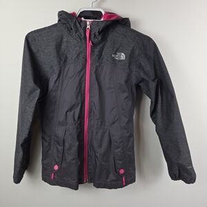 THE NORTH FACE Girls Jacket Eco Thermoball Parka Hooded Full Zip 10/12 Gray/Pink